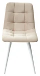 Стул CHILLI-Q бежевый #5, велюр / белый каркас, 4 шт/ 1 к