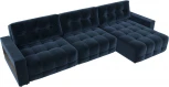 Диван угловой с полками Лига-053 НПБ Лонг Лига Диванов (Велюр) арт.128970