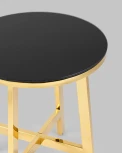 Журнальный стол Stool Group 50*50 АЛЬБА золото стекло черное УТ000004642