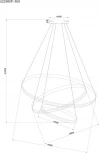Подвесной светильник ярусный Arte Lamp Meridiana A2198SP-3GO (LED, 220V, пульт управления, на тросе)