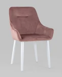 Стул Stool Group Диана велюр пыльно-розовый ножки белые УТ000025427