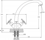 Смеситель Rush Sakhalin SA5350-23 для кухонной мойки
