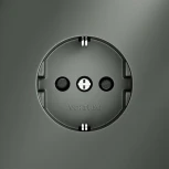 Розетка с заземлением и шторками (титан) Voltum S70 VLS040206