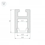 Профиль ARH-MICRO-0610-2000 ANOD (Arlight, Алюминий) 036384