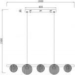 Подвесной светильник светодиодный Stilfort Relux 4008/02/05PL (220V, пульт управления, на проводе)