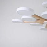 Потолочная люстра Wi-Fi на штанге Turna L10 White By ImperiumLoft Turna-B01 (LED, 220V, голосовое управление, умный дом - Алиса)