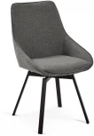 Обеденный стул La Forma (ex Julia Grup) Jenna (Серый/ Сталь,Фанера,Пена,Металл)