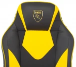 Кресло игровое Zombie GAME 17 черный/желтый текстиль/эко.кожа крестовина пластик