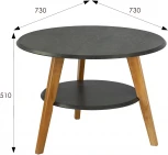 Стол журнальный BeautyStyle 17 серый бетон/бук от фабрики Mebelik