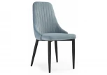 Стул Woodville на металлокаркасе Kora light blue / black 15104