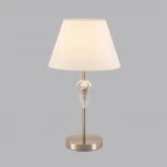 Настольная лампа с выключателем Lumion Vermont 8274/1T никель/белый/серый, металл/керамика/ткань Е14 1*40W 220V