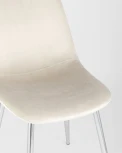 Стул Stool Group Валенсия велюр кремовый хромированные ножки УТ000004239