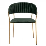 Стул Turin бирюзовый с золотыми ножками