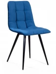 Стул UNO, бархат синий 29 / чёрный конус Top Concept UNO 74696