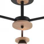 Потолочная люстра на штанге Reluce 01625-0.3-03 BK+WOOD (220V)