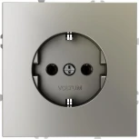 Розетка с заземлением (шелк) Voltum S70 VLS040104