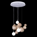 Подвесной светильник Loft It Ginger 10161 Light wood (LED, 220V, на тросе, шарики, молекулы)