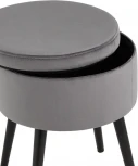 Пуф Клайс с ящиком велюр серый УТ000035911