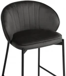 Полубарный стул Woodville Нейл серый / черный 528460