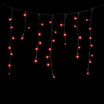 Гирлянда Бахрома 3,1 x 0,5 м Красная 220В, 150 LED, Провод Черный ПВХ, IP54