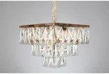 Подвесная люстра ярусная Omnilux 726 OML-72603-06 (220V, хрусталь, на цепи)
