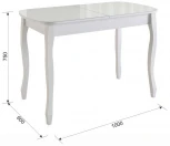 Стеклянный стол Woodville Экстра 2 белый / белый 505334