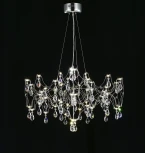 Подвесная люстра светодиодная с пультом и хрустальными подвесками Asfour MyFar Ileria MR2650-57P-50AD