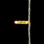 Гирлянда Нить с Колпачком 10м Тепло-Белая 220В, 100 LED, Провод Прозрачный ПВХ, IP65