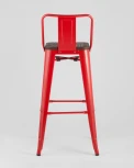 Стул барный Stool Group TOLIX WOOD со спинкой красный глянцевый УТ000001197