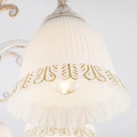 Потолочная люстра на штанге Eurosvet Campina 60107/8 белый с золотом (220V)