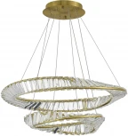 Подвесной светильник ярусный ST Luce Ritorto SL6204.301.02 Латунь/Прозрачный LED 1*52W 4000K (220V, на тросе, круглые)