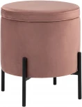 Пуф Грейс с ящиком велюр пыльно-розовый УТ000035891