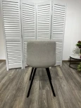 Обеденный стул M-City ELLEN WZ2042-18 белая галька/ RU-07 серая сталь/ черный каркас
