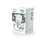 Лампочка светодиодная цилиндр белая колба E27 50 Вт 4500 lm 6500K холодное белое свечение Gauss Elementary 63235