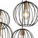 Подвесной светильник Quebec 10176/6 E27*60W Black/Brass