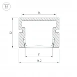 Профиль PDS-SM-3000 ANOD BLACK (Arlight, Алюминий) 037947