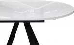 Стеклянный стол Woodville Трейси 110(150)х100х75 белый / черный 516562