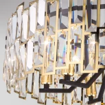 Потолочная люстра Wi-Fi на штанге Bogate's Zolletta 339/8 Strotskis Smart (313/8) (220V, хрусталь, управление смартфоном, голосовое управление, умный дом - Minimir Home, Алиса, Маруся, Салют, круглые)