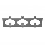 Рамка для трех встраиваемых светильников Lightstar Intero, прямоугольник, серый