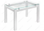Стеклянный стол Woodville Бран белое дерево 462098