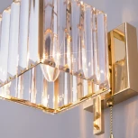 Бра Eurosvet April 10117/1 золото/прозрачный хрусталь Strotskis