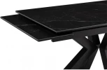 Керамический стол Woodville Бронхольм 140(200)х80х77 черный мрамор / черный 532397