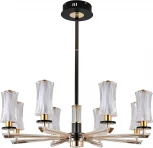 Потолочная люстра на штанге (13038/8R Black) Indigo Grandioso V000186L (регулировка яркости, LED, 220V, пульт управления)