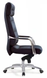 Кресло руководителя Бюрократ _DAO черный кожа крестовина алюминий