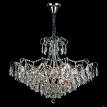 Подвесная люстра Eurosvet Crystal 10080/12 хром / прозрачный хрусталь