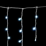 Гирлянда Бахрома 3,1 x 0,5 м Белая 220В, 150 LED, Провод Прозрачный ПВХ, IP54