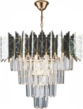 Подвесная люстра каскадная Reluce 02202-0.4-07 FGD+BK (хрусталь, на цепи)