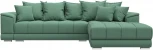 Диван угловой НордСтар правый угол (Зеленый/Рогожка) Лига Диванов арт.123501