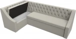 Диван кухонный угловой Мерлин левый угол (Бежевый/Рогожка) Лига Диванов арт.122512L