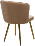 Стул МОНЕ ZIZI 605 Латте, велюр / Золотой каркас M-City